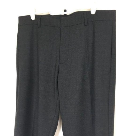 DSQUARED Pants Gray Mid-Rise Wide-Leg Wool… - Picture 9 of 9